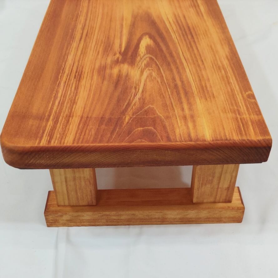 一枚板のモニタースタンド 卓上台 マホガニー ひのき 無垢材 | ラ