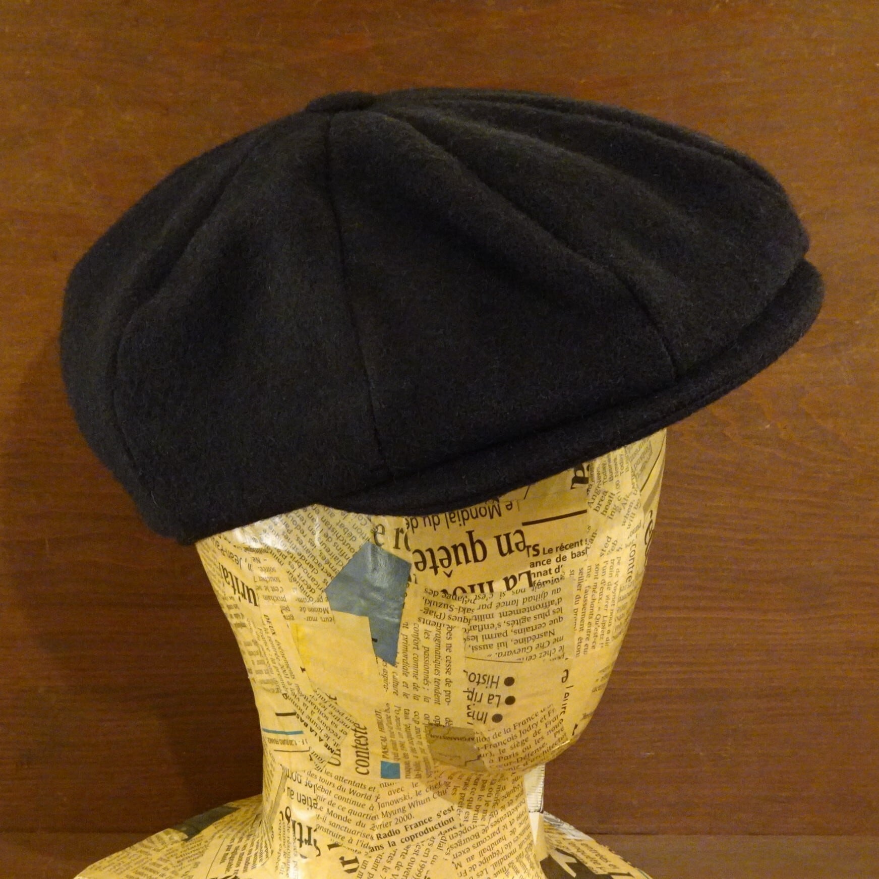 HANNA HAT」八方ハンチング（ブラック） | 神戸の帽子専門店 㐂久屋