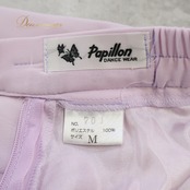 社交ダンス 衣装 PAPILLON パピヨン スカート レッスンウェア パープル系 紫 花 花柄 レース 淡い かわいい 練習 レッスン 上品 かわいい ダンス衣装 日本製 イベント ステージ パーティー おしゃれ レディース