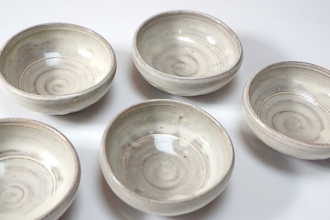 粉引小鉢（5客セット） | 倉敷酒津焼 兜山窯