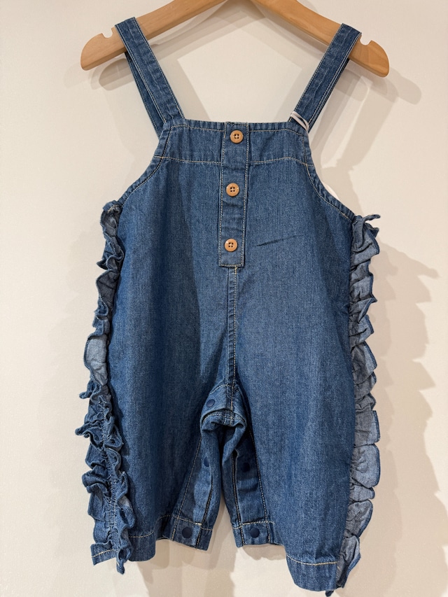 kids:ocean&ground・LaStella /サイドフリルサロペット 80.90㎝