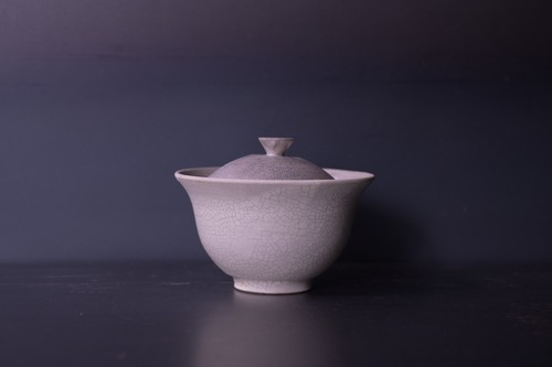 七理摩弓　銀彩蓋碗（大）