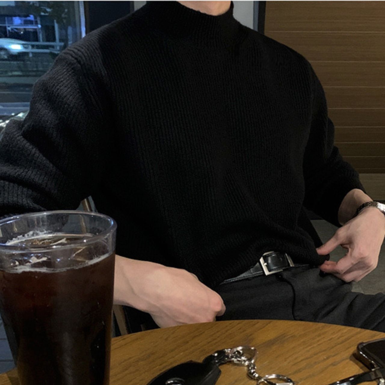 ベーシックモックネックニット　MT0080348