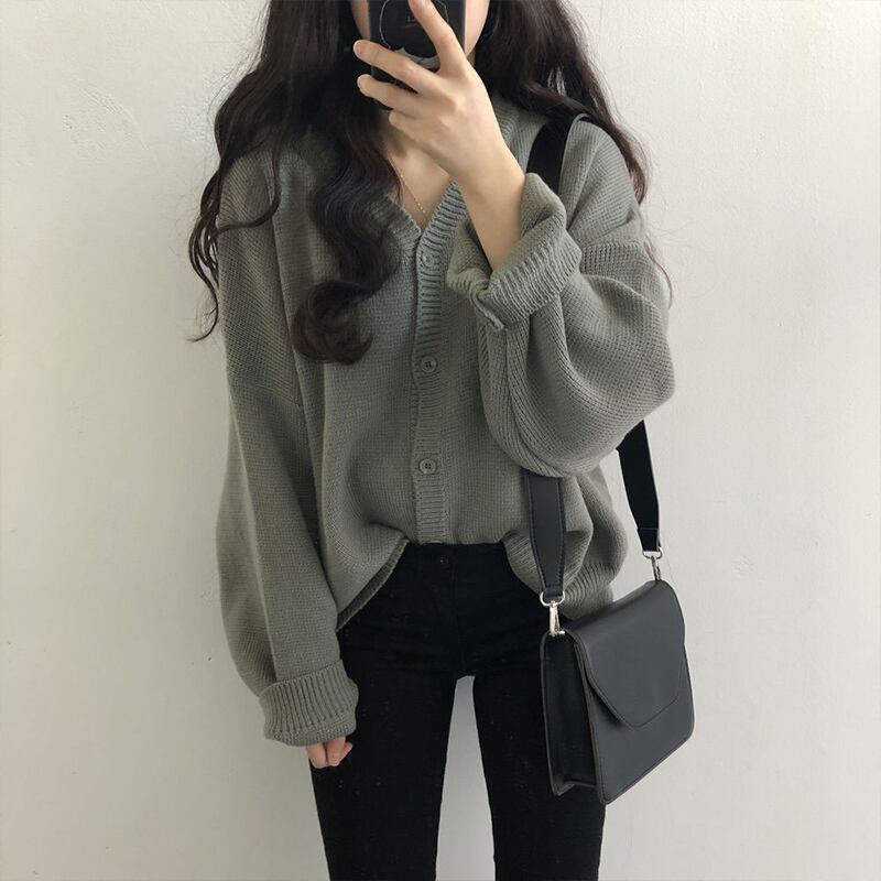 ニットセーター スプリングオータムVネックスリムコート ジャケット 大人ガーリー スウィート キュート カジュアル 春物 秋物 萌量不足95128486617