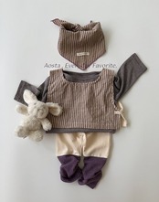 韓国子供服 / 26Autumn / Aosta / ボートネックTシャツ / 秋服 *S~XXL*