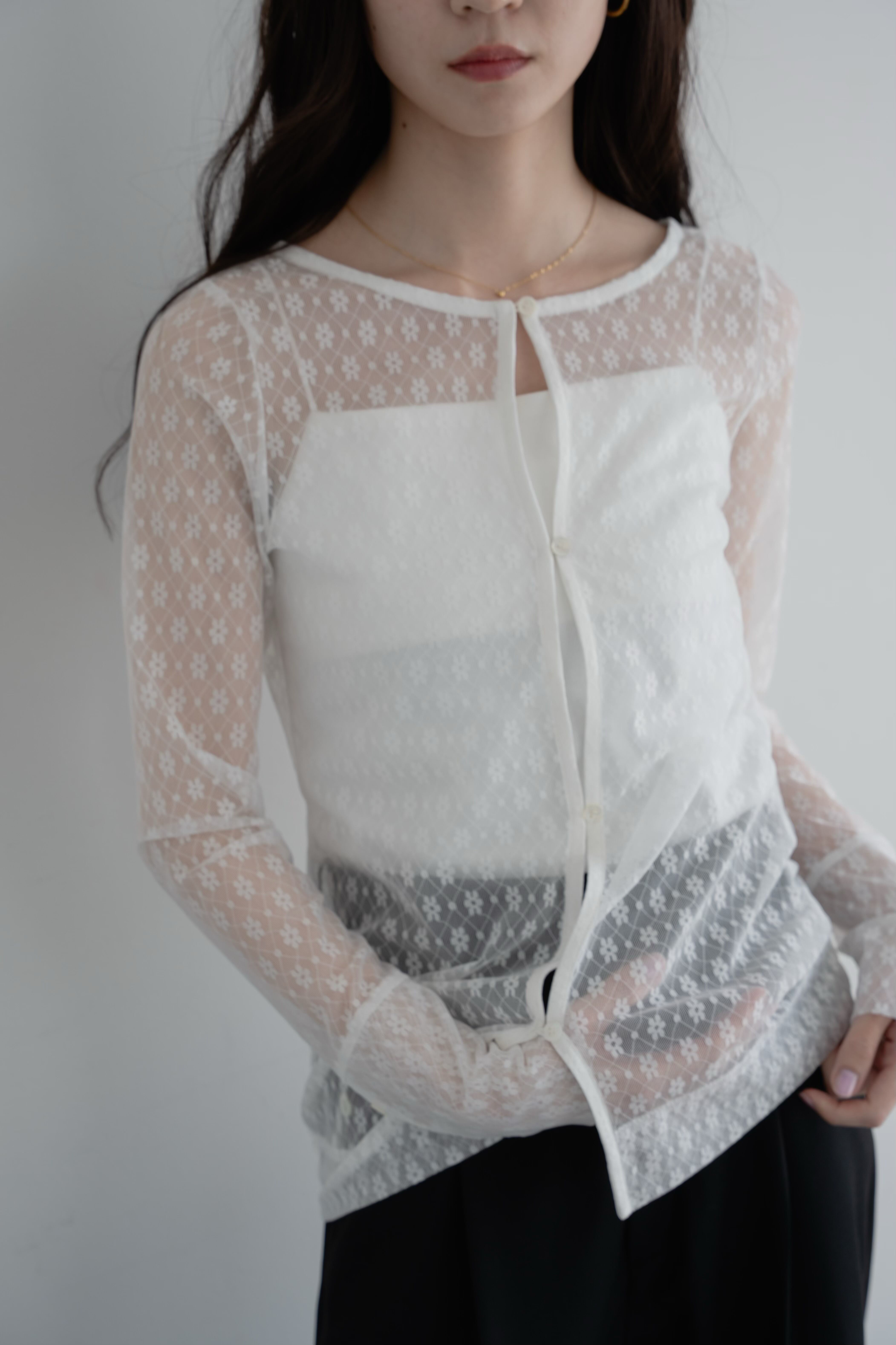 sheer lace shirt | philme
