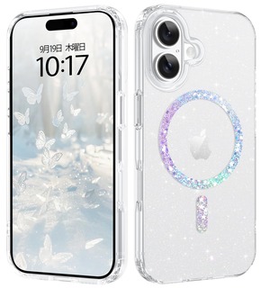 【新着特価】DUEDUE iPhone 17 ケース マグネット搭載 キラキラ クリア アイフォン17 ケース MagSafe対応 ワイヤレス充電可能 透明 全面保護 指紋防止 TPUケース 耐衝撃 黄変防止 おしゃれ 軽量 耐衝撃 滑り防止