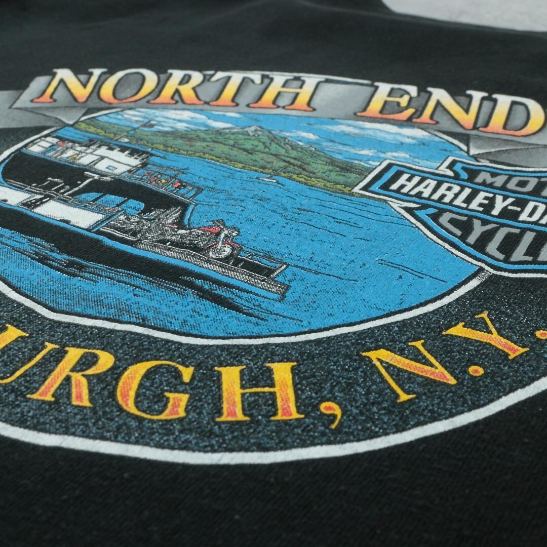 Harley-Davidson ハーレーダビッドソン 90s ロンT ブルーフレイム USA 