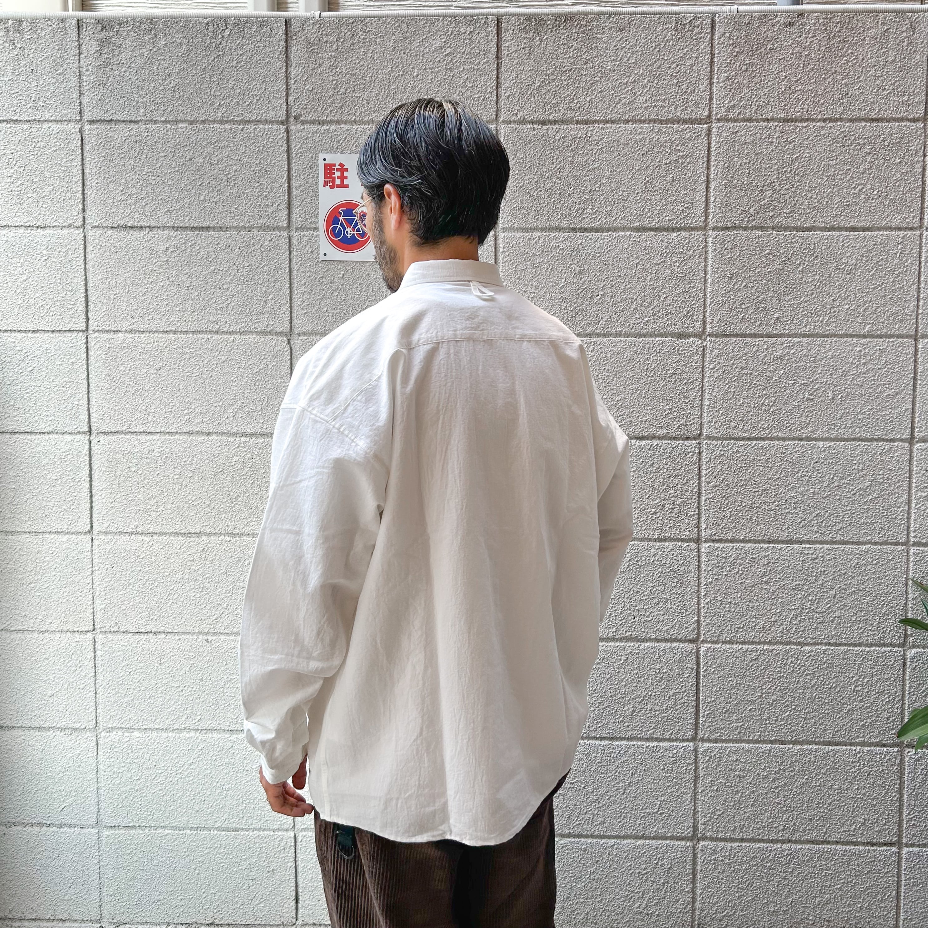 NOROLL NORMAL L/S SHIRT - WHITE / ノーロール ノーマル シャツ ホワイト