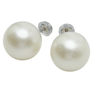Pt900 プラチナ 白蝶真珠12.0~12.1mm ピアス レディース 【中古】