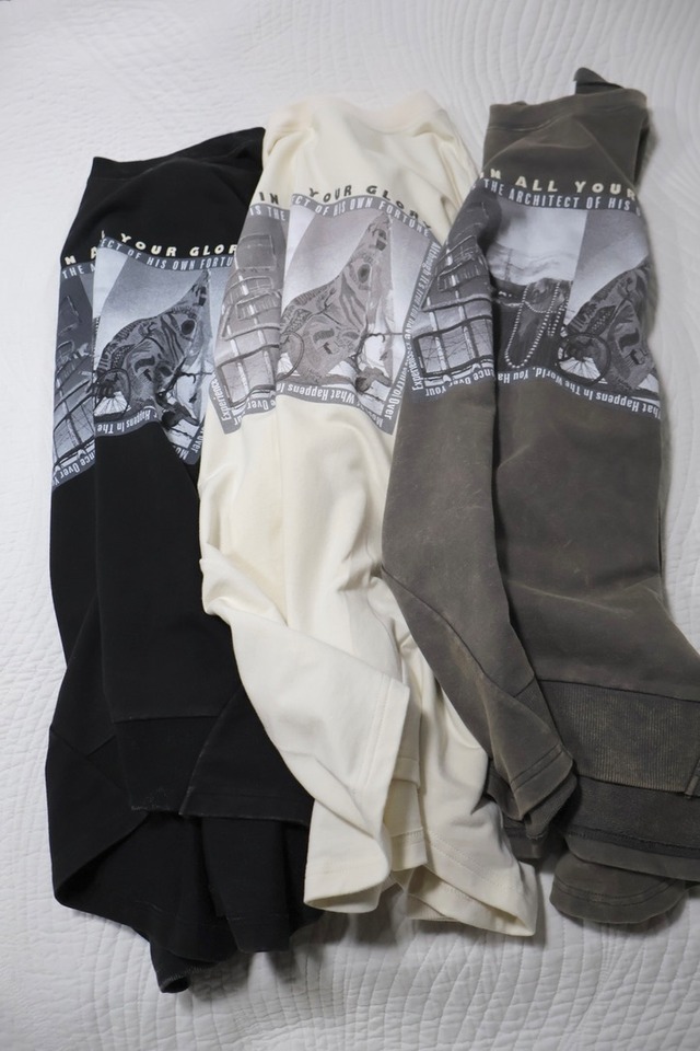 NEW！MINI裏毛ビンテージ加工AラインインクジェットPRT【12606-546-10】2026AW