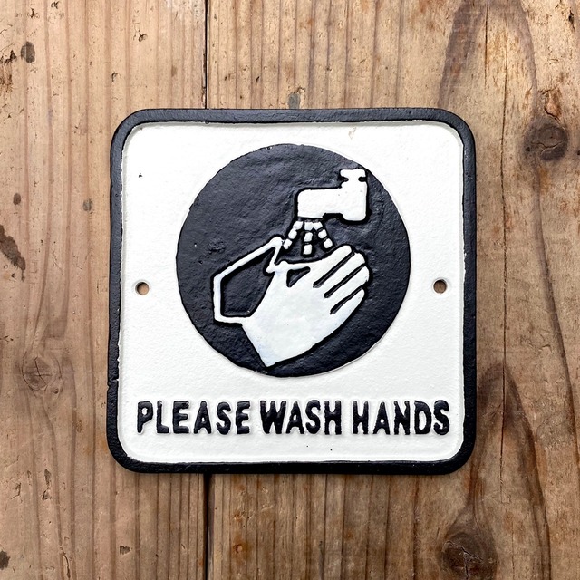 アイアンサイン " WASH HANDS"