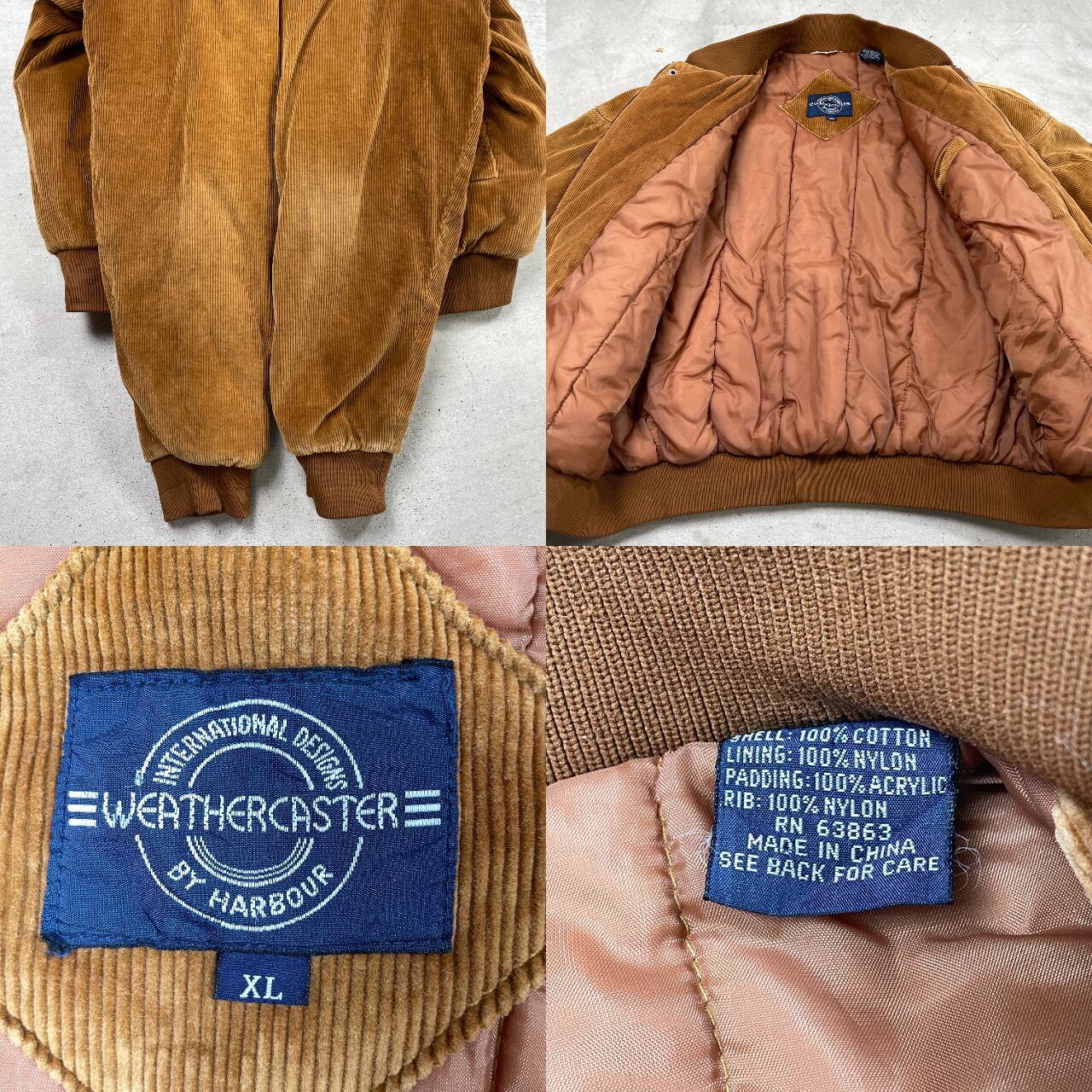90年代 WEATHERCASTER by HABOUR コーデュロイ カップショルダー
