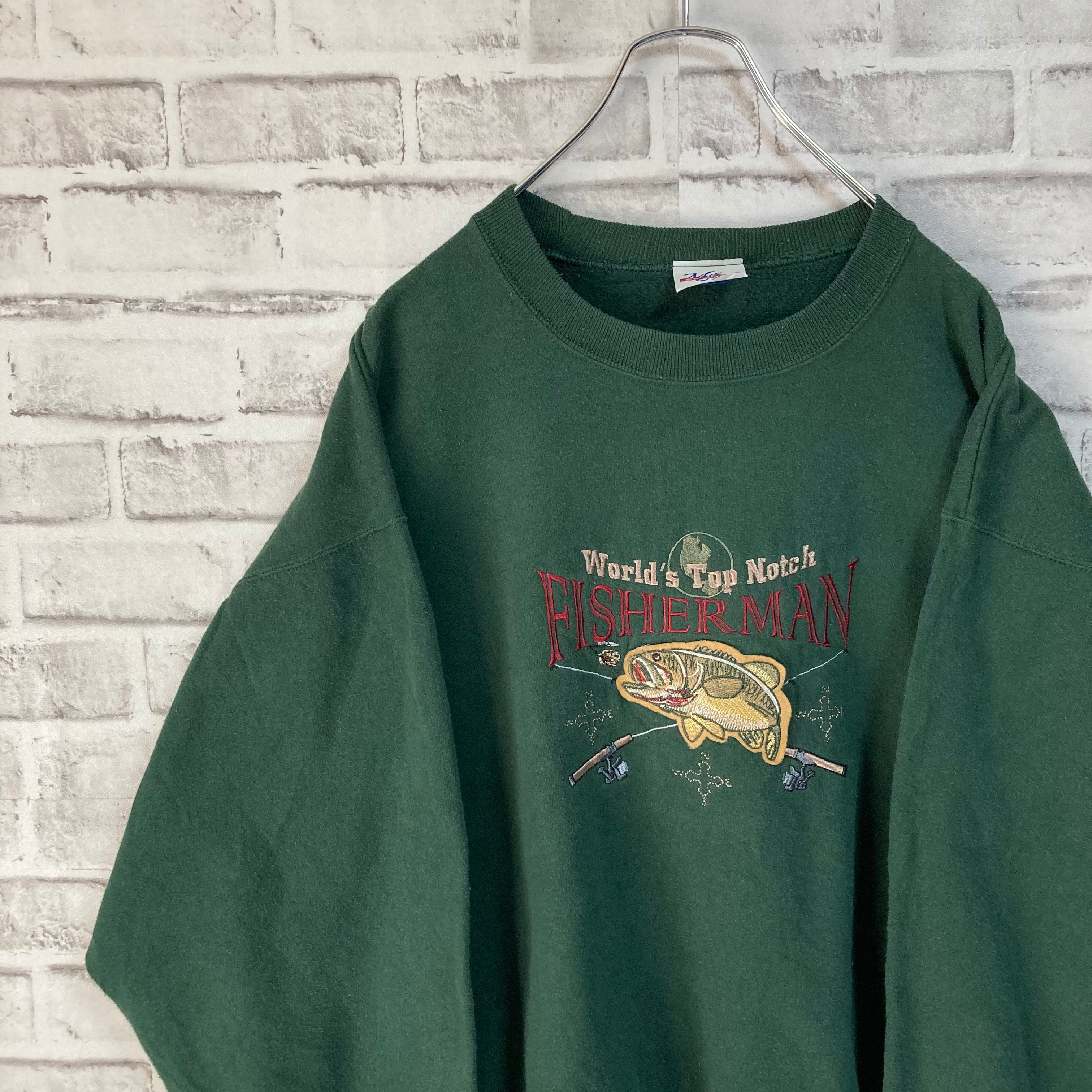 【MC ENERGY 】L/S Sweat L “Fishing” 90s バス フィッシング