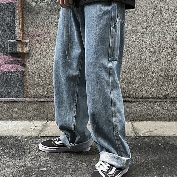 全1色 デニム パンツ ストレート カジュアル 無地 おしゃれ