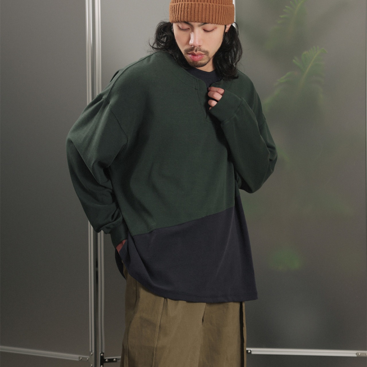 スプリットトーン・リラックスロングT A2142 - 3