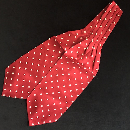 Vintage Italian Ascot Tie Scarf (red)