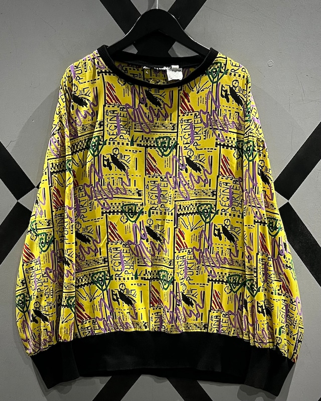 【X VINTAGE】90’s Vintage Typography Pattern L/S T-Shirt