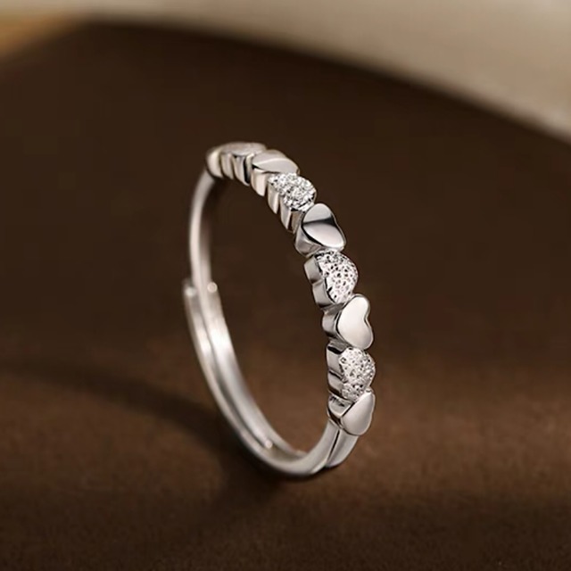 指輪 かわいい シルバー ハート リング