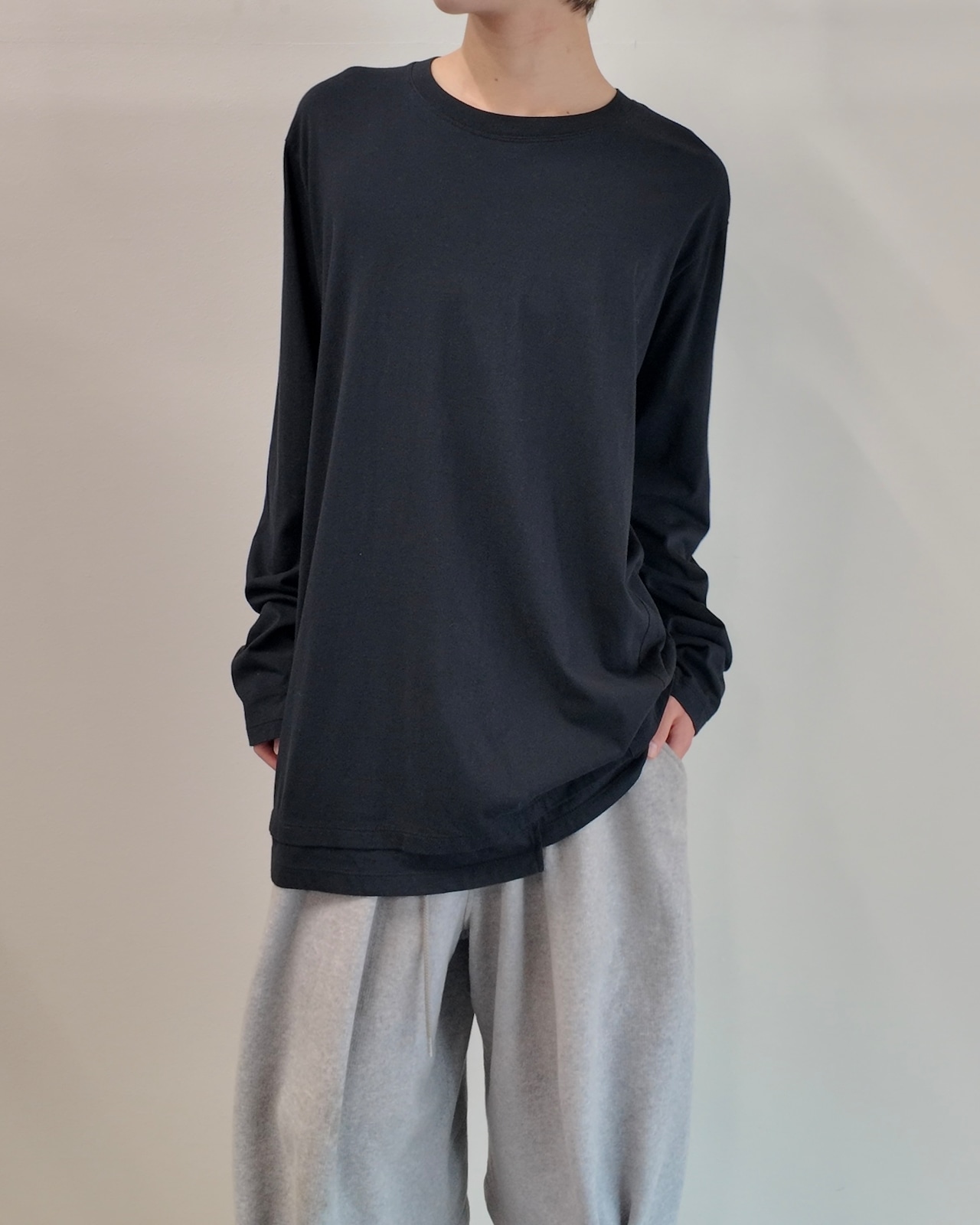 【The viridi-anne】over silhouette long sleeve T