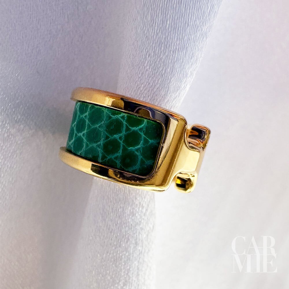 HERMES グリーン バングル オランプ イヤーカフ HERMES グリーン