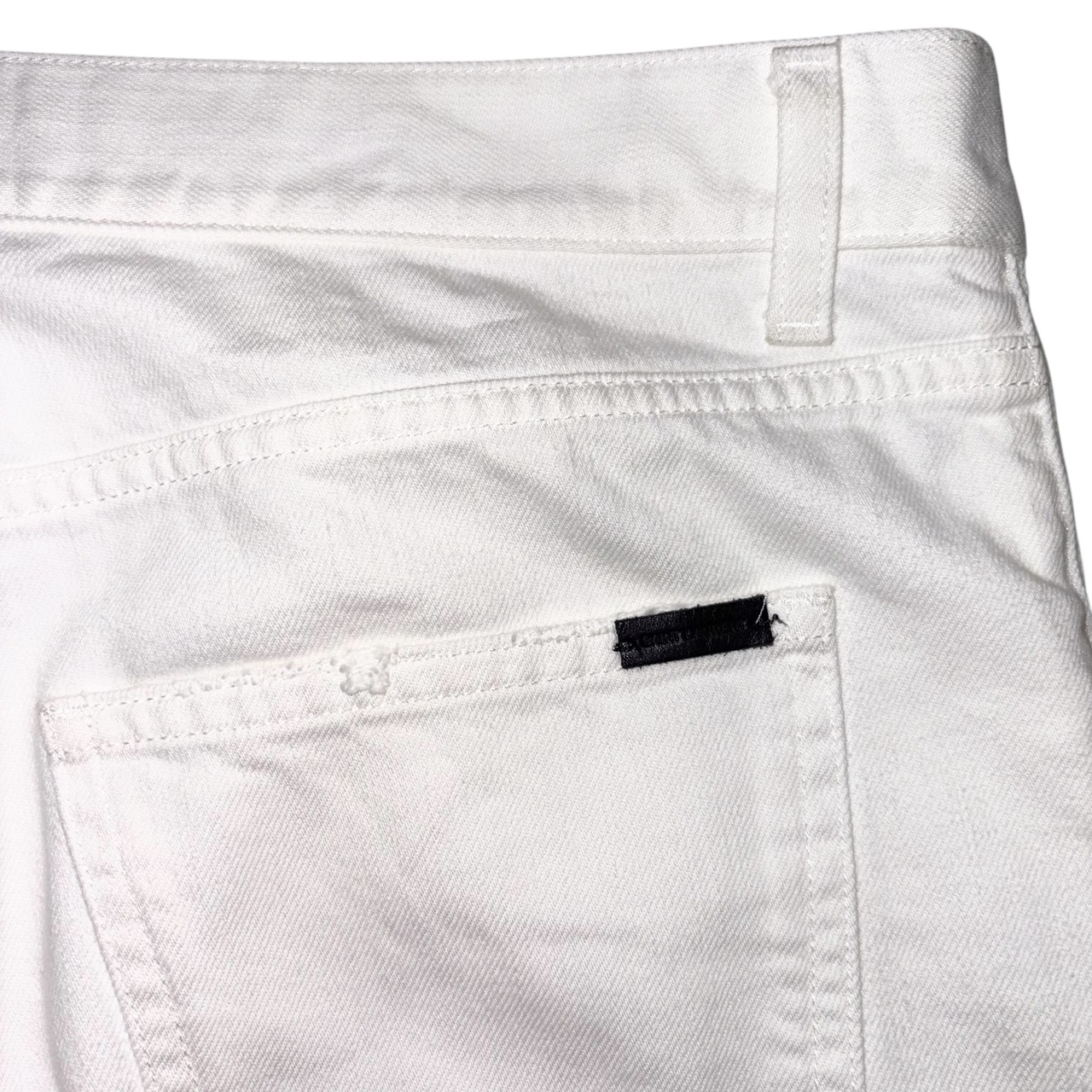 SAINT LAURENT PARIS white denim skinny pants
