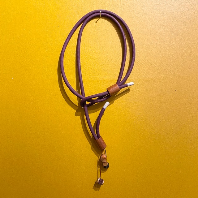 【 DaTribu ダ・トリブ 】ブラジル・アマゾン 天然ゴムネックレス Colar flexeira バーガンディ