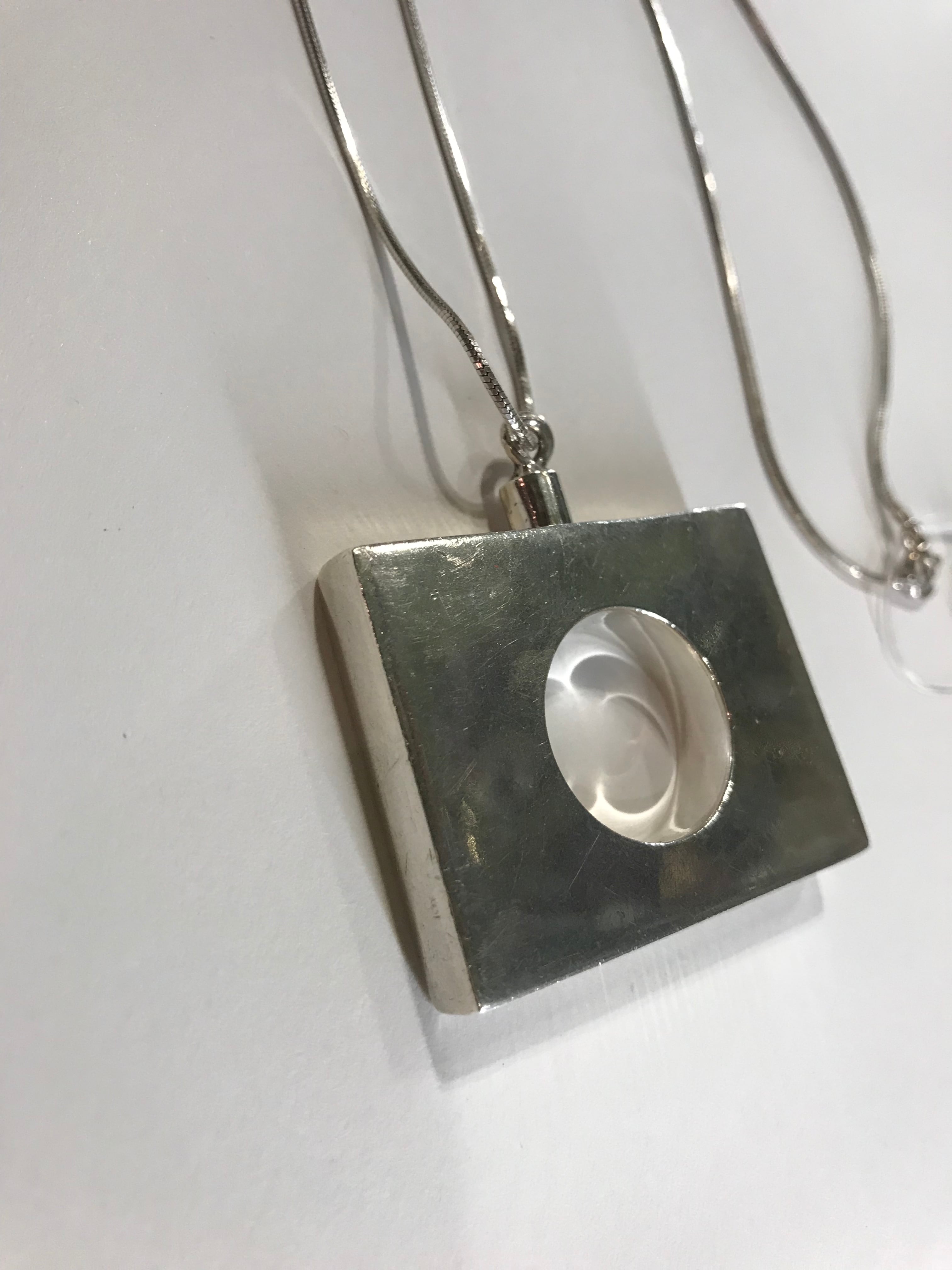 Mid-century 925 silver modern necklace ( ヴィンテージ シルバー 
