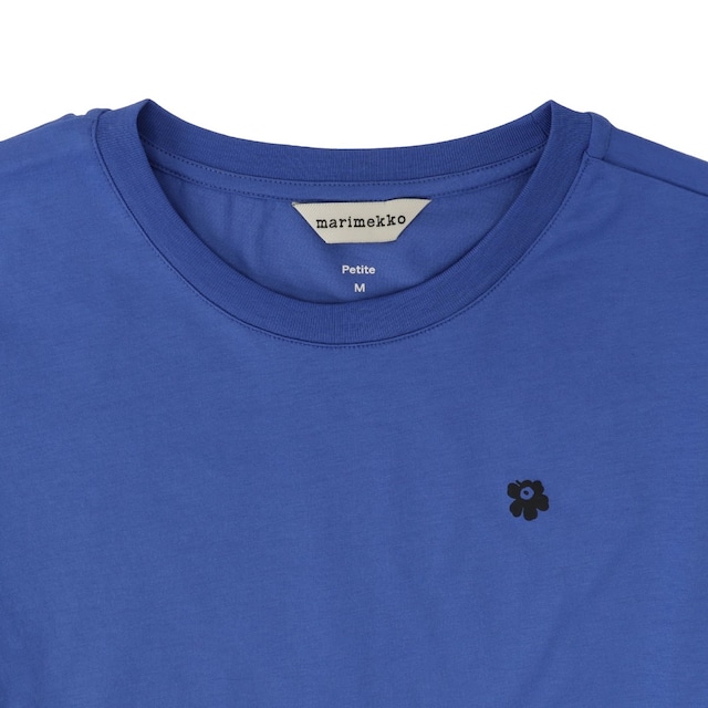 マリメッコ marimekko 091121 590 M ウニッコ ワンポイント クルーネック 半袖 Tシャツ Mサイズ ブルー レディース ユニセックス Silla Unikko Placement T-Shirt