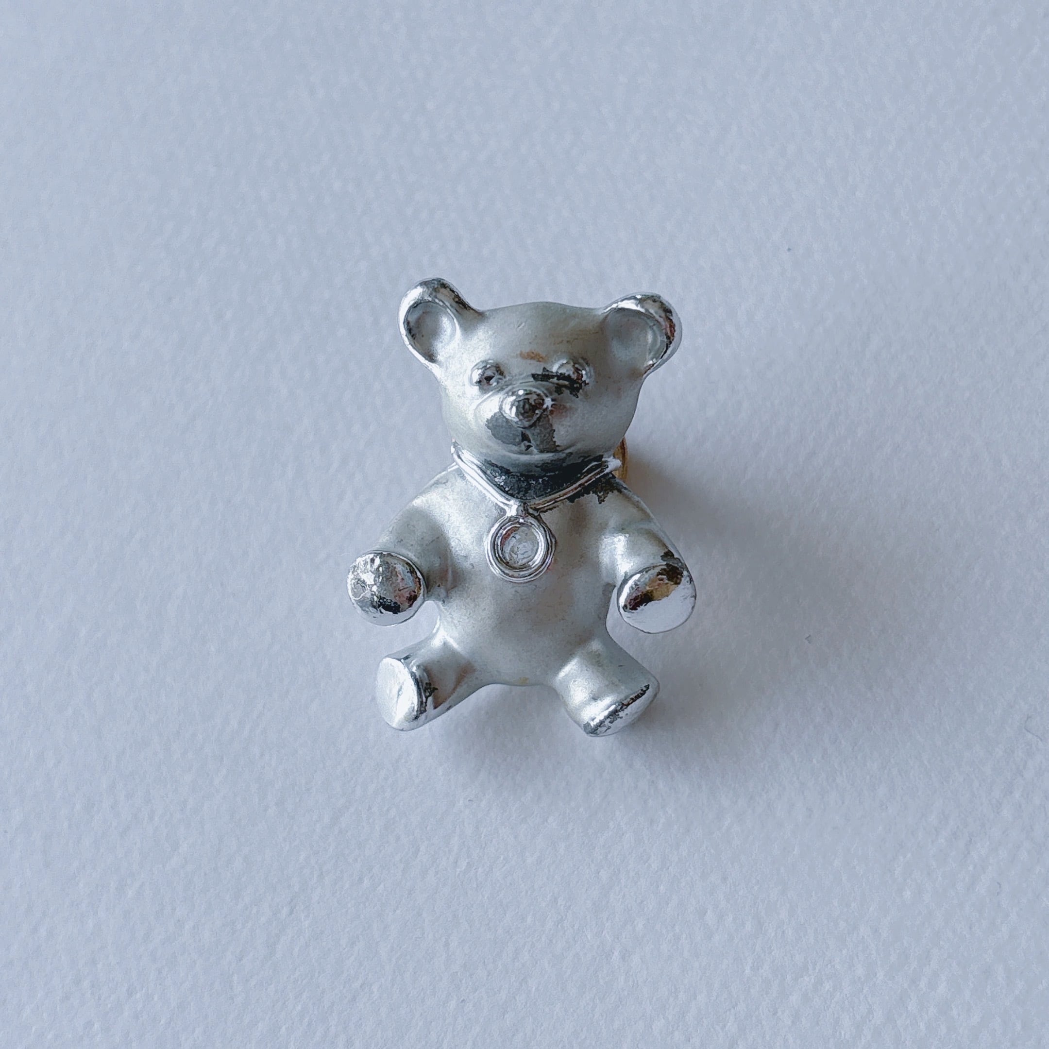 Vintage 70s - 80s gold tone teddy bear brooch ヴィンテージ 70年代