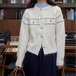 3色／デザイン刺繍ニットカーディガン ・6007