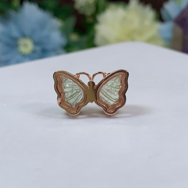 3.トルマリン蝶々・貫通穴☆パーツ