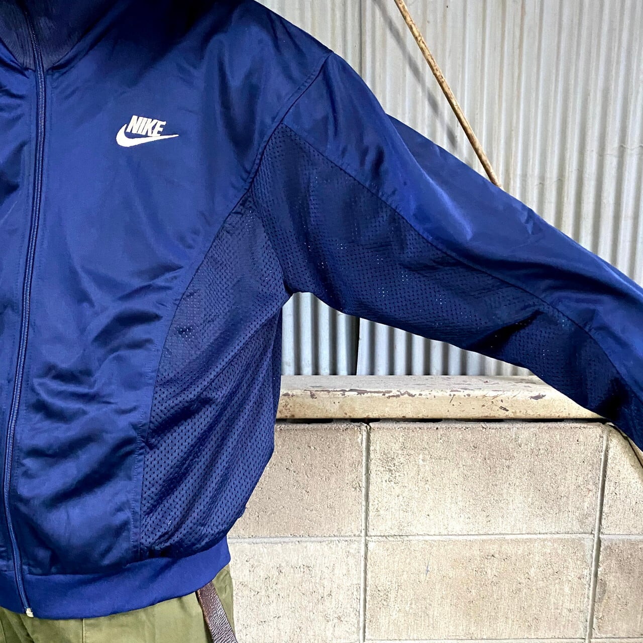 【90s】NIKE 銀タグ XL トラックジャケット ジャージ 紺 青 メンズ