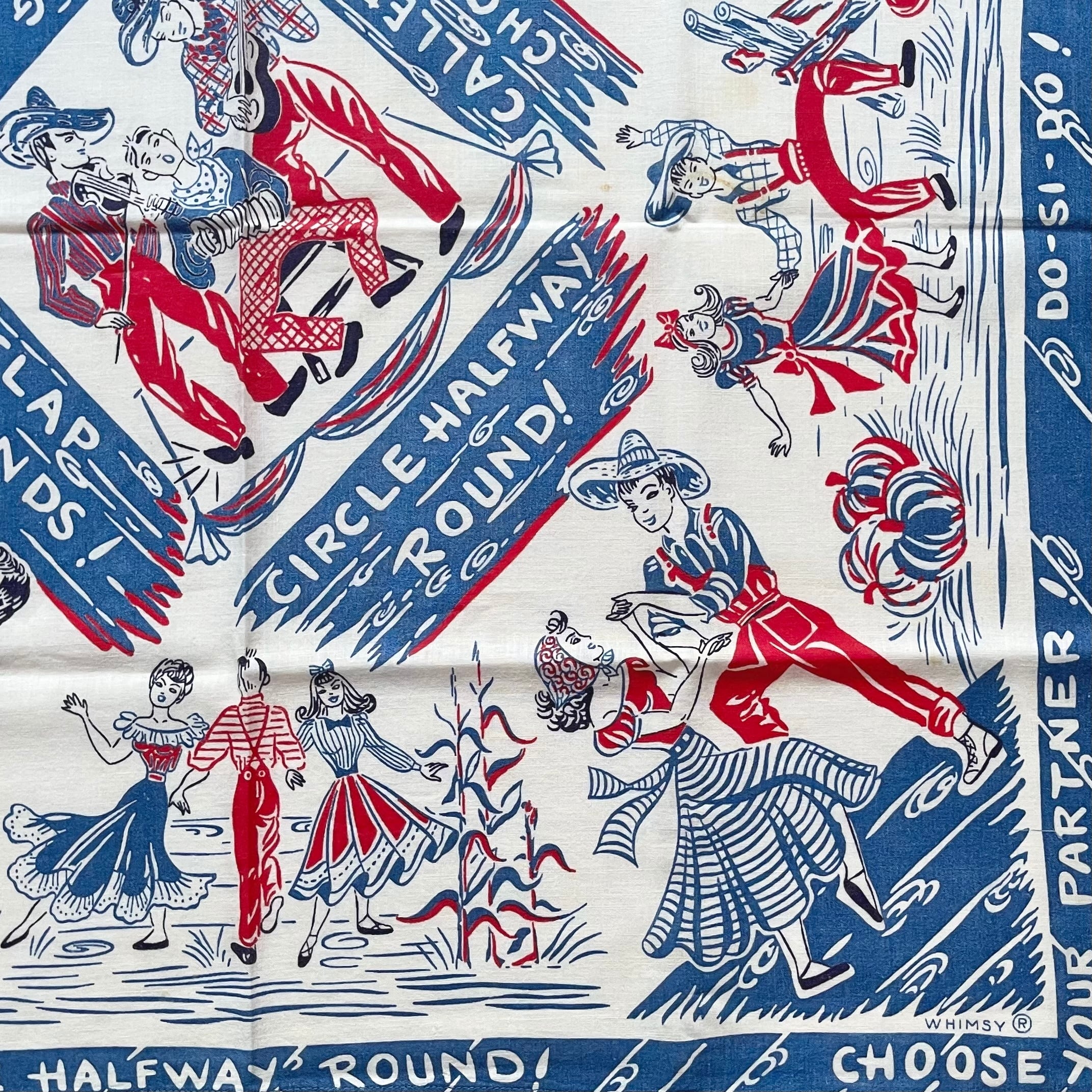 【 Special】1940s WHIMSY 両耳 ヴィンテージ バンダナ