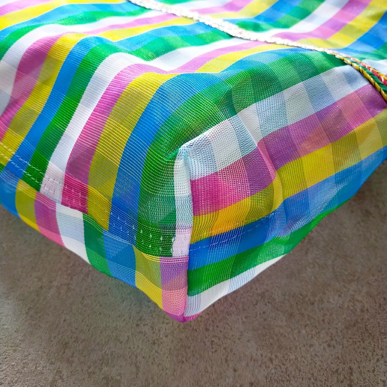 環球牌 漁師網ナイロンバッグ 8号（チェック）