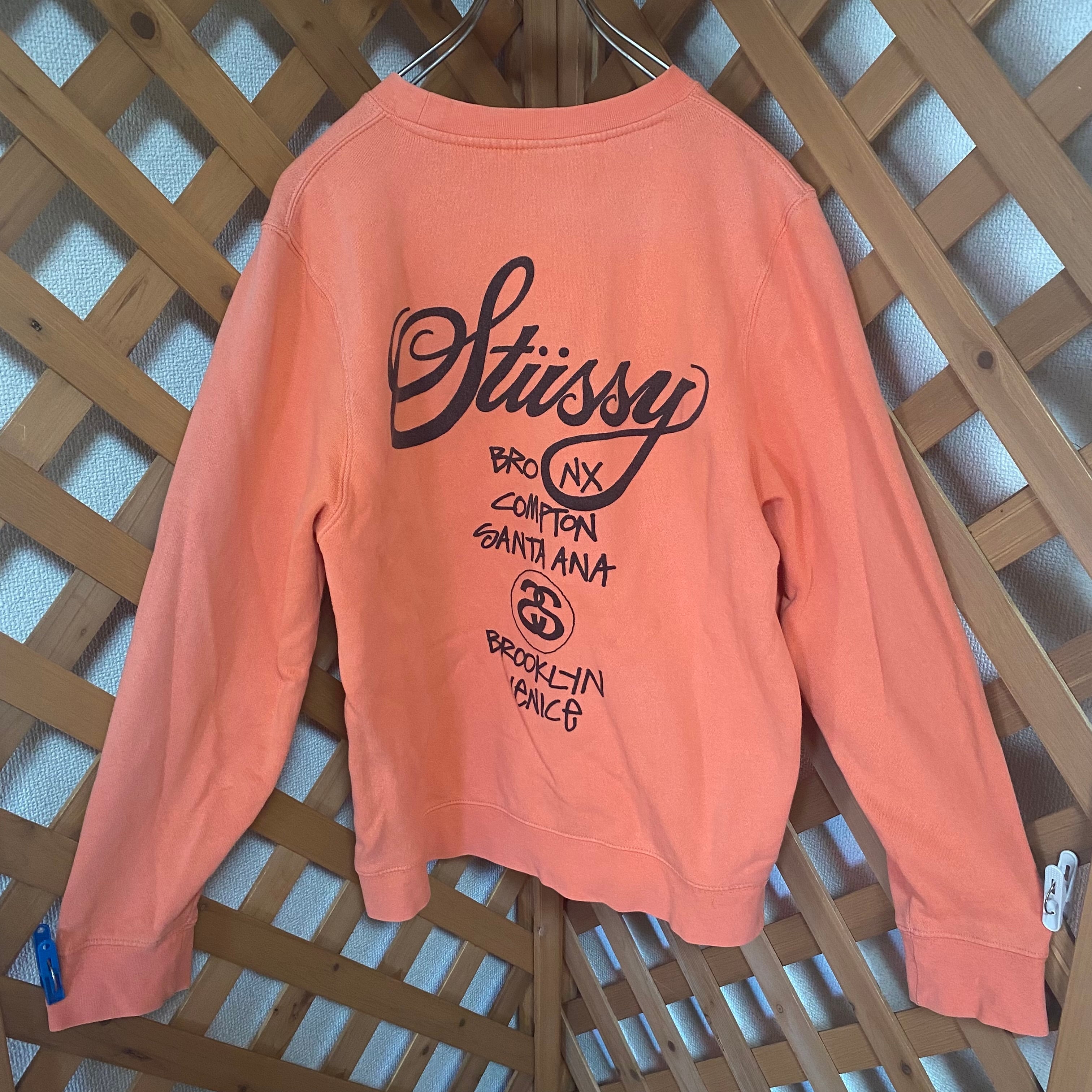 STUSSY スウェット USA製 ピンク 両面プリント 古着 | LUCKY BASE 古着屋