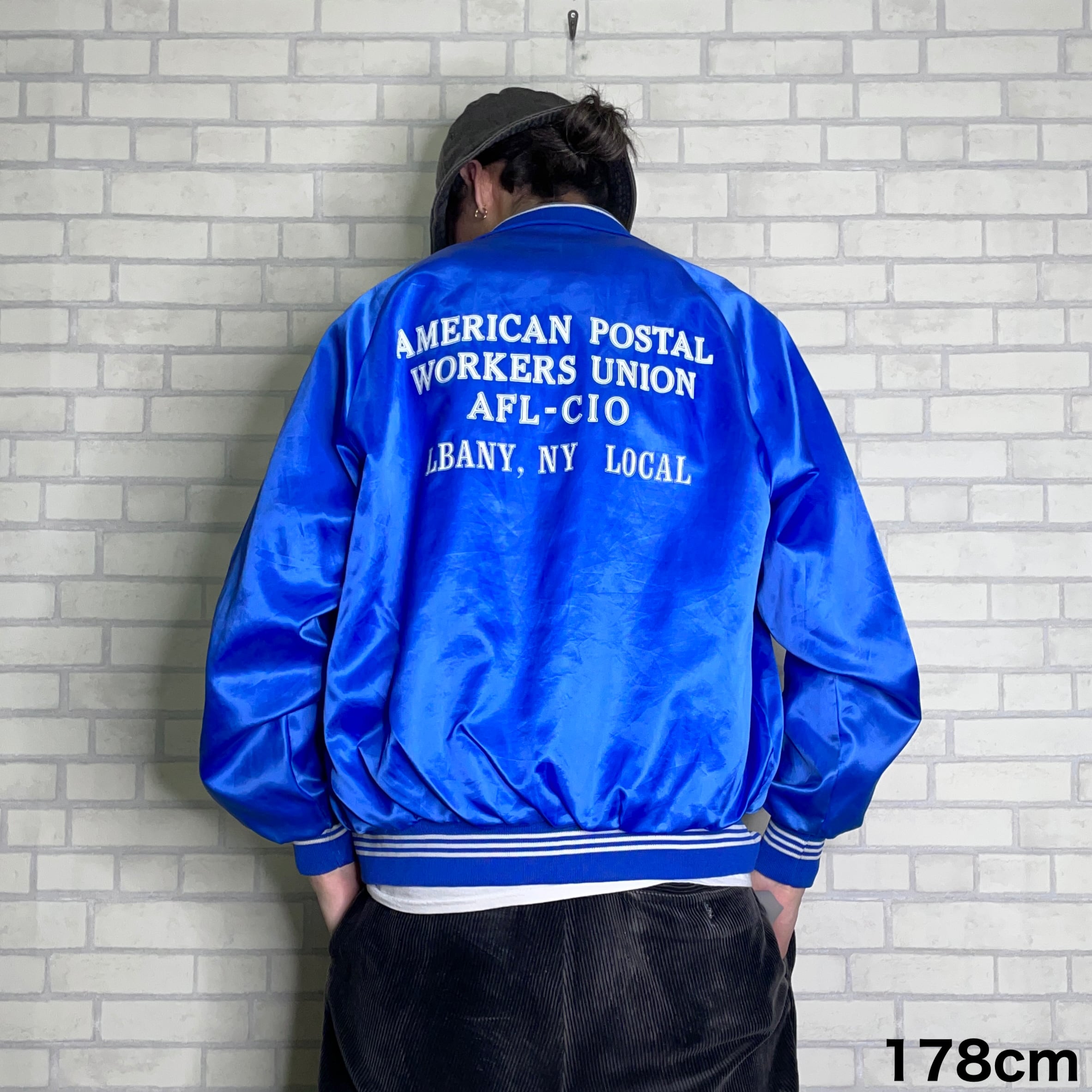 Made in USA 】ナイロンスタジャン L（XL相当）ラグランスリーブ 両面 