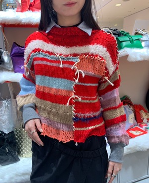 【umu】 knot sweater (red)