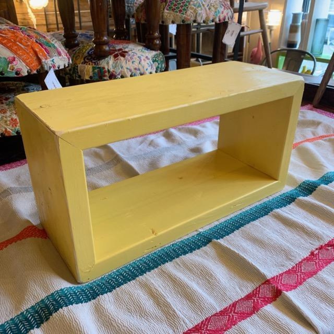 TOPANGA Furniture　カラフルウッドボックス　Mサイズ／イエローA