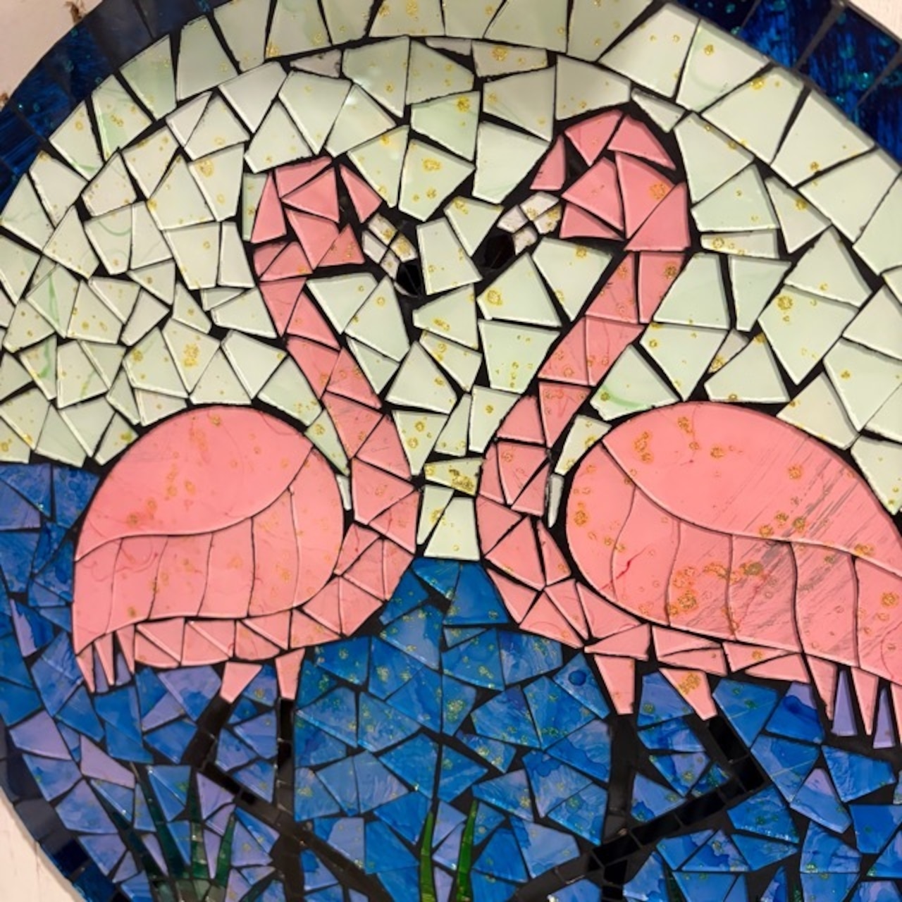 Mosaic Hanging FLAMINGO モザイクハンギング フラミンゴ 雑貨 オブジェ ディスプレイ ガラス