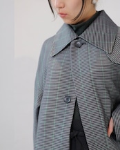 FOURAM - GRAMPIANS CORD COAT :Gray|グレンチェック/グランピアンズウールコート