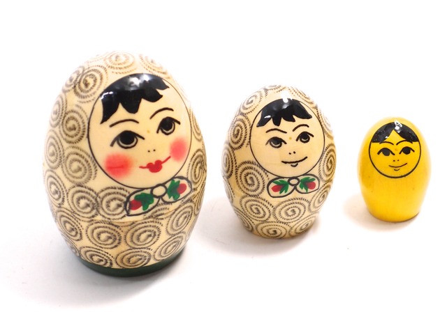 Egg Swirl Matryoshka 3 piece | たまご 渦巻 マトリョーシカ 3個組 