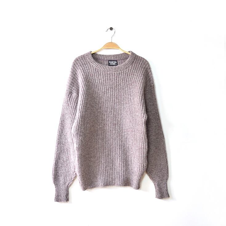 90S HAMPTON COURT ウールニット クルーネック セーター メンズL ヴィンテージ 古着 @CH0892