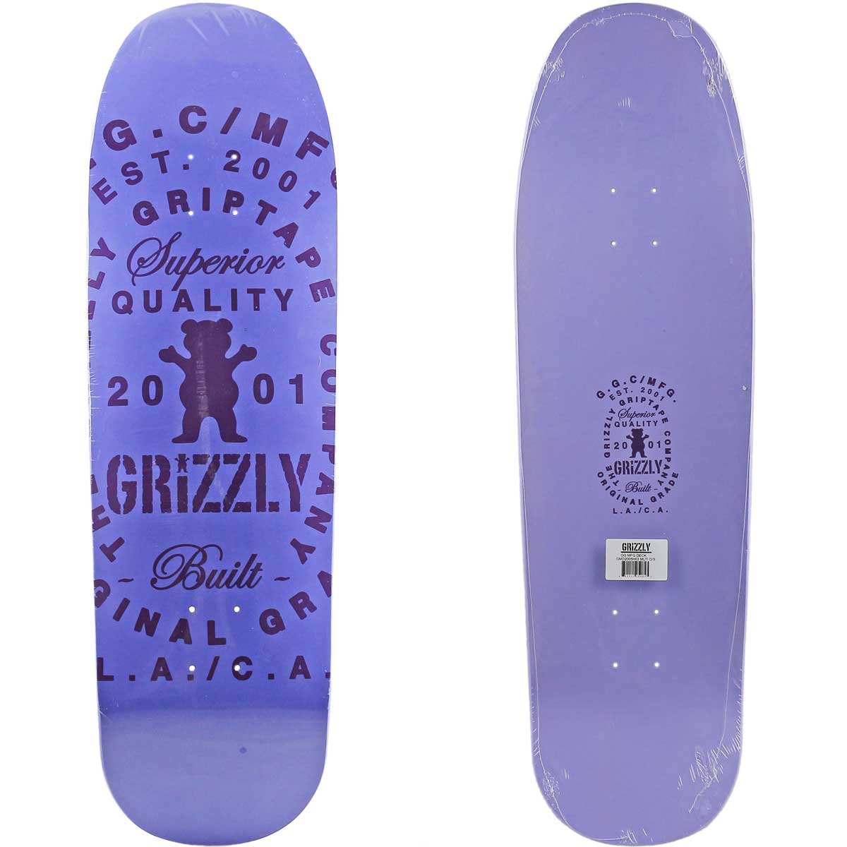 グリズリー 9.25インチ スケボー デッキ Grizzly Skateboards OG MFG 