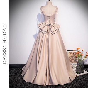 バックリボンキャミソールマキシドレス D0173