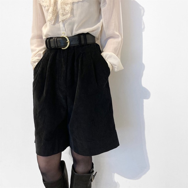 1980s Black Corduroy Shorts / ブラックコーデュロイショートパンツ