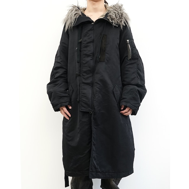 [The Viridi-anne] (ザヴィリディアン) VI-4003-06 N-3B HOODED COAT (BLACK)