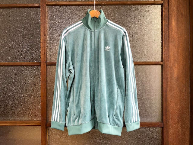 ADIDAS COZY VELOUR TRACK TOP (GREEN)