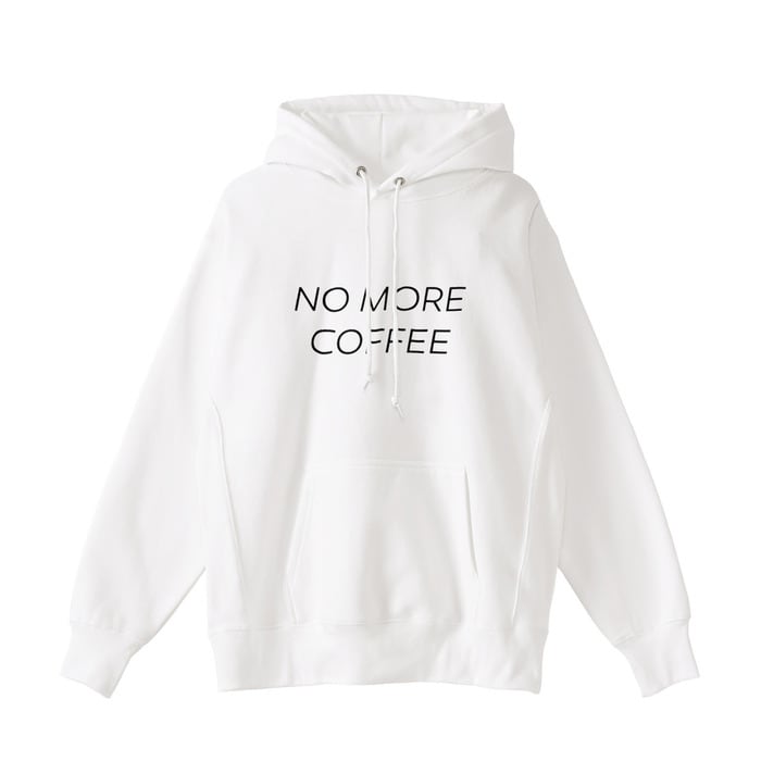 NO MORE COFFEE ロゴパーカー(ホワイト)