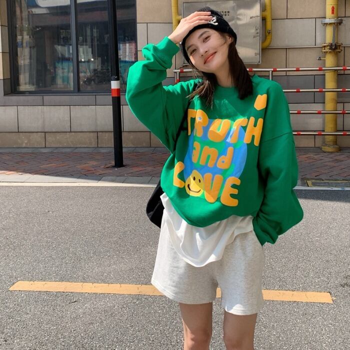 スタイルルーズセーター ジャケット オータムプルオーバー トップス ロング 秋物 モンロー40062773055